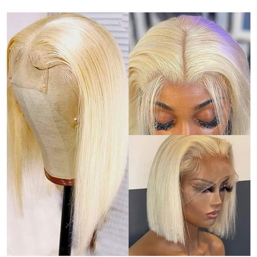 Human hair wig Bob styled , can be dyed with temporary color